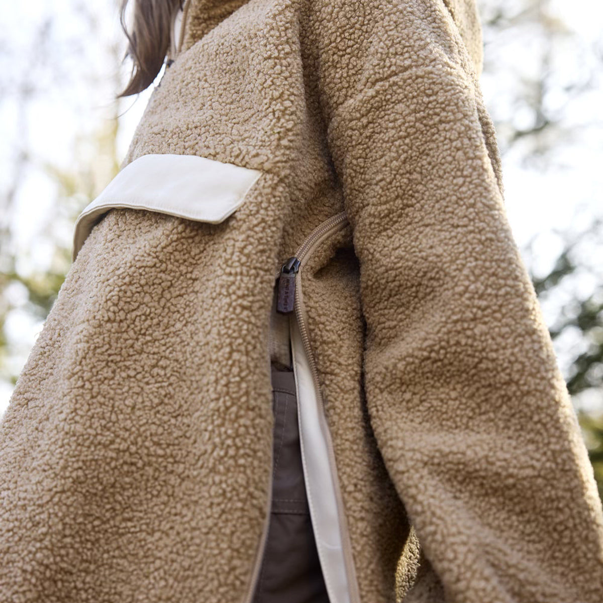 MATARMAN sherpa anorak. GRS Travertine Beige