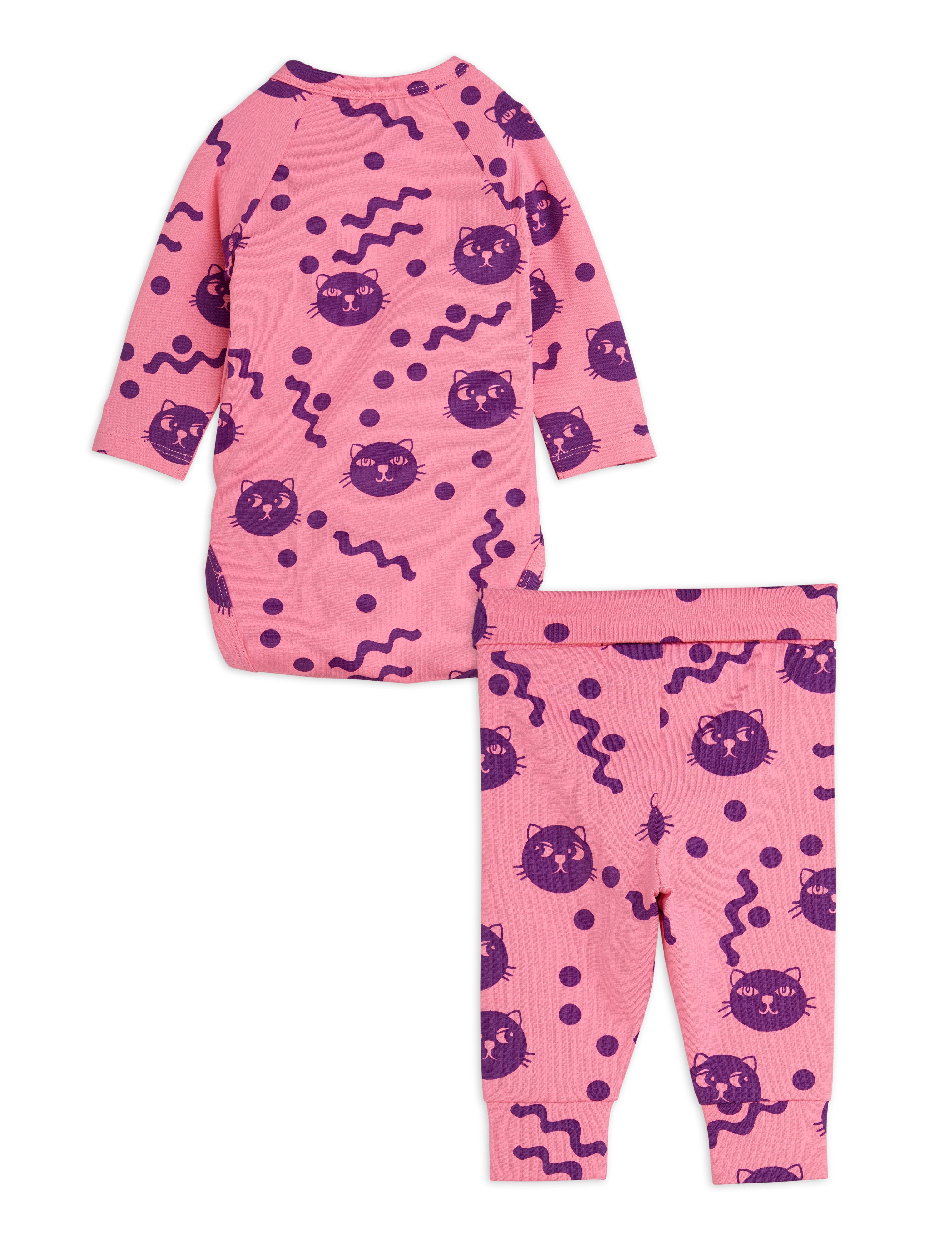 Mini Rodini Squiggly Cats Baby Set