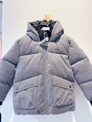 Boss Boys Grey Padded Hooded Jacket