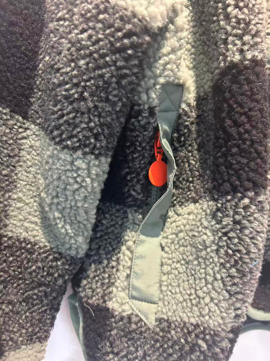 Stella McCartney Kids Boys Green & Black Check Fleece Jacket