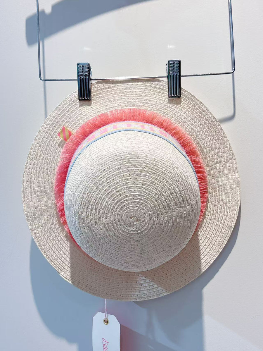Billieblush Logo Straw Hat