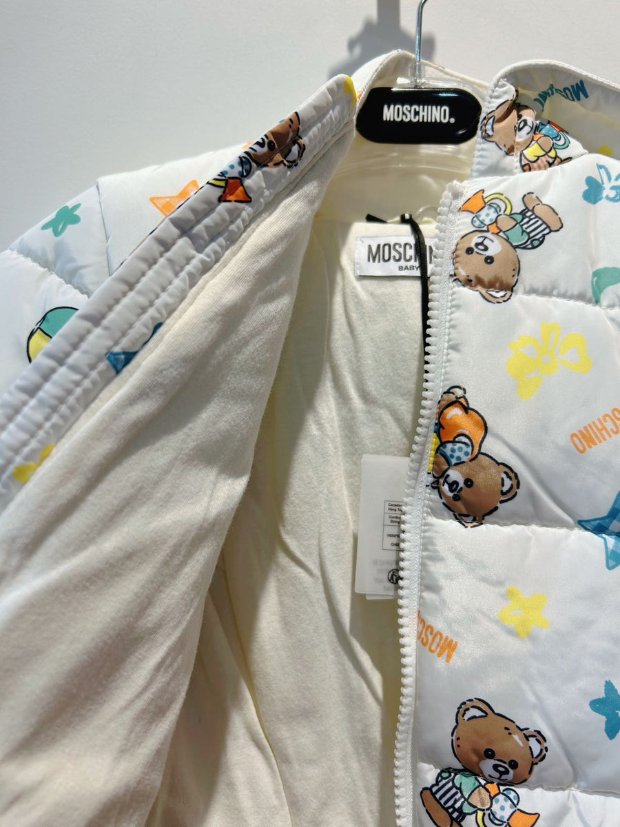 Moschino Baby Allover Nursery Print Hooded Jacket