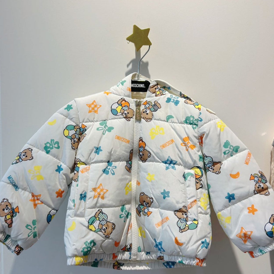 Moschino Baby Allover Nursery Print Hooded Jacket