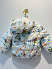 Moschino Baby Allover Nursery Print Hooded Jacket