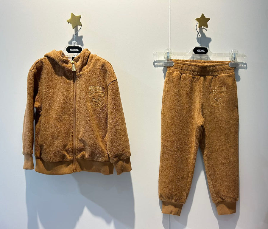 Moschino Kids Fuzzy Sweatsuit With Bear