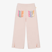 Billieblush Pink Cotton Sequin Pocket Joggers