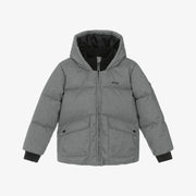 Boss Boys Grey Padded Hooded Jacket