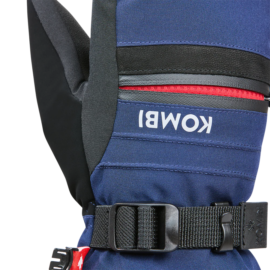 KOMBI Level 4 Junior Elite Mittens – Storm Rider – Waterproof & Insulated with Wrist Leash