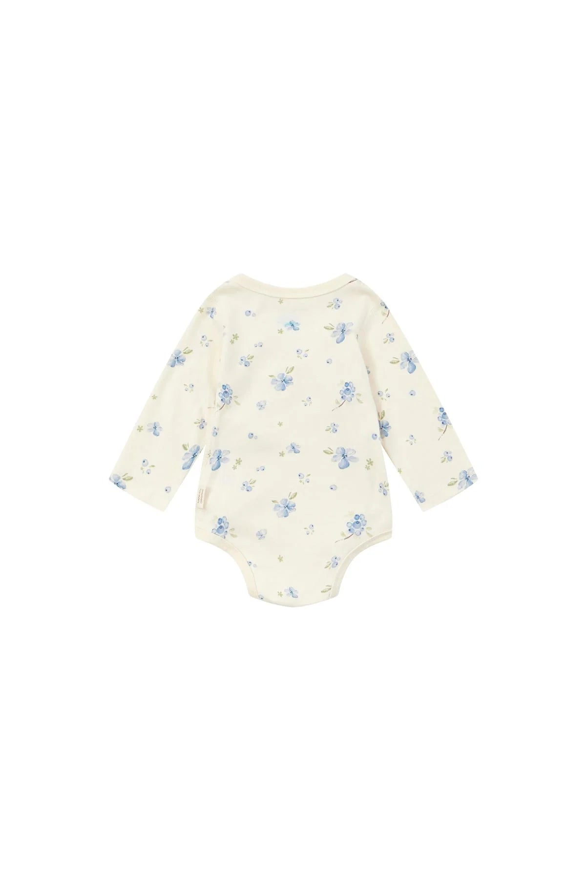 Norsu Baby Organic Kimono Long-sleeve Onesie-Blueberry