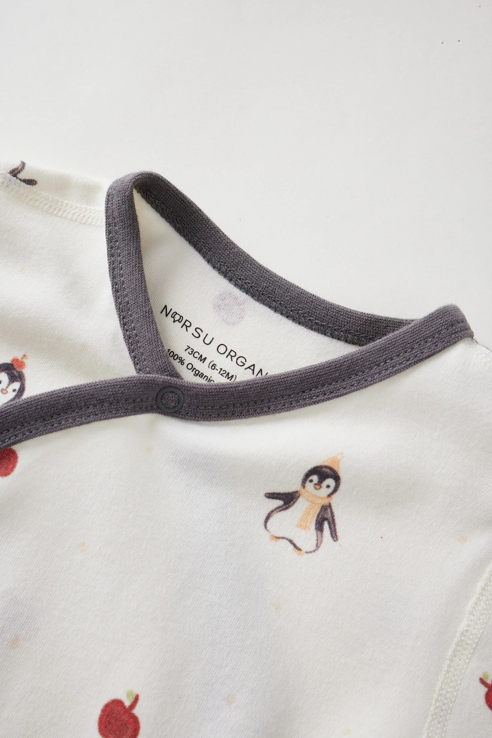 Norsu Baby Organic Kimono Sleeper-Baby Penguin