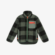 Stella McCartney Kids Boys Green & Black Check Fleece Jacket