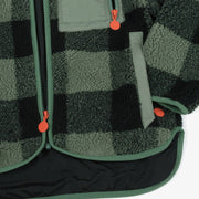 Stella McCartney Kids Boys Green & Black Check Fleece Jacket