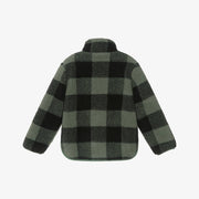 Stella McCartney Kids Boys Green & Black Check Fleece Jacket