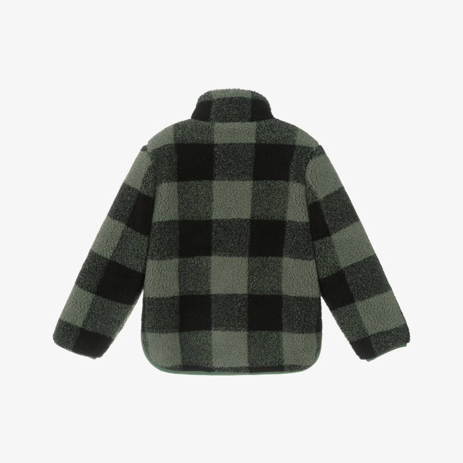 Stella McCartney Kids Boys Green & Black Check Fleece Jacket