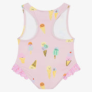 Stella McCartney Kids Girls Pink Ice Cream Swimsuit (UPF50+)