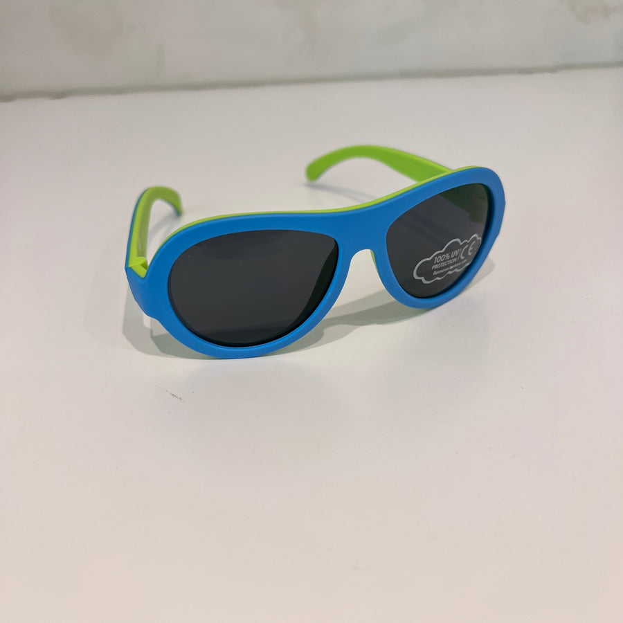 Babiator Core Solid Aviator Blue Lime Sunglasses