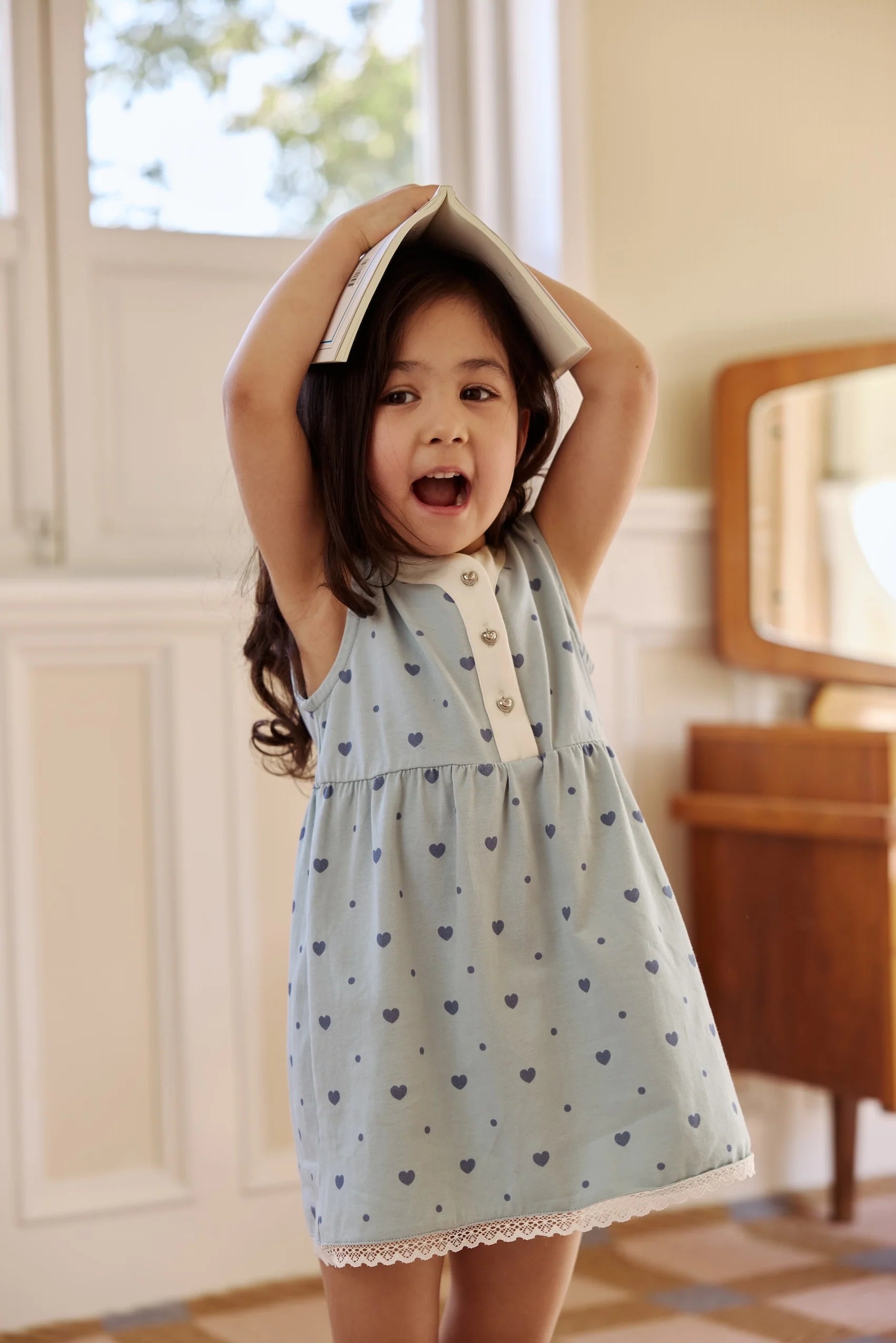 Norsu Organic Tank Dress - Blue Heart