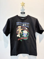 Moschino Kids Black T-shirt  with Film Theme Print