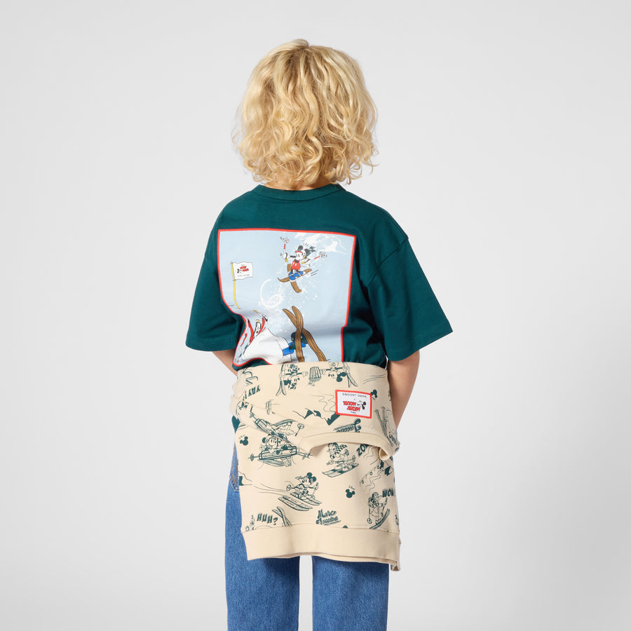 The Marc Jacobs Beige Sweatshirt with Mickey Skiing Print