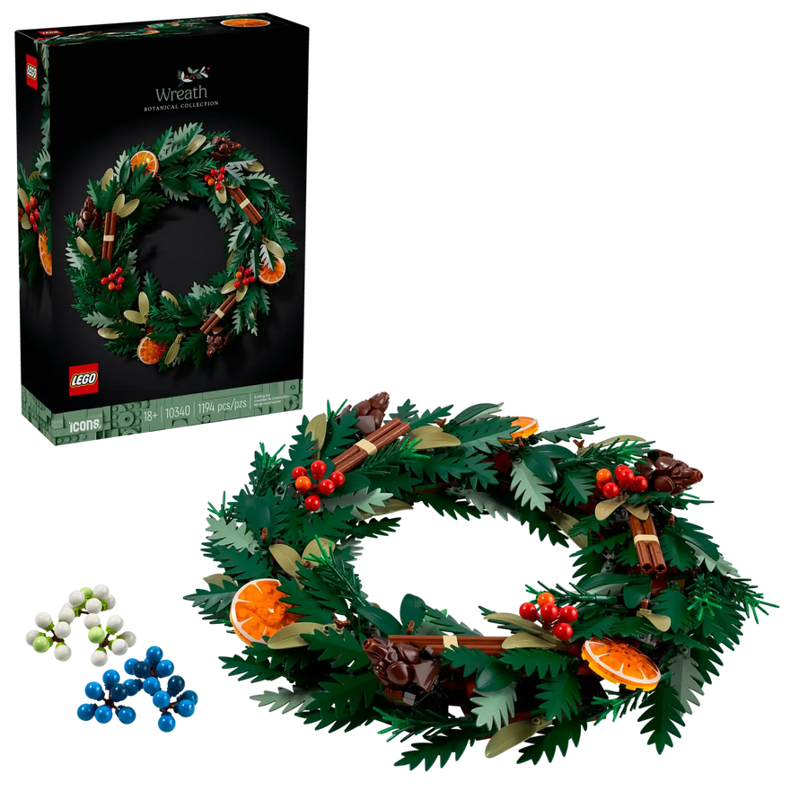 LEGO Botanicals Wreath-Making Kit and Holiday Garland#10340