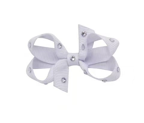 Olilia Designs Clip Classic Bow with Crystals Small