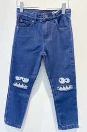 Stella McCartney Kids Boys Blue Denim Jeans with Yeti Knees