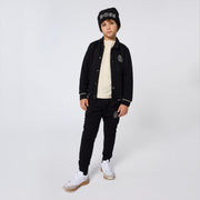 Boss Boys Black Cotton Jersey Varsity Jacket