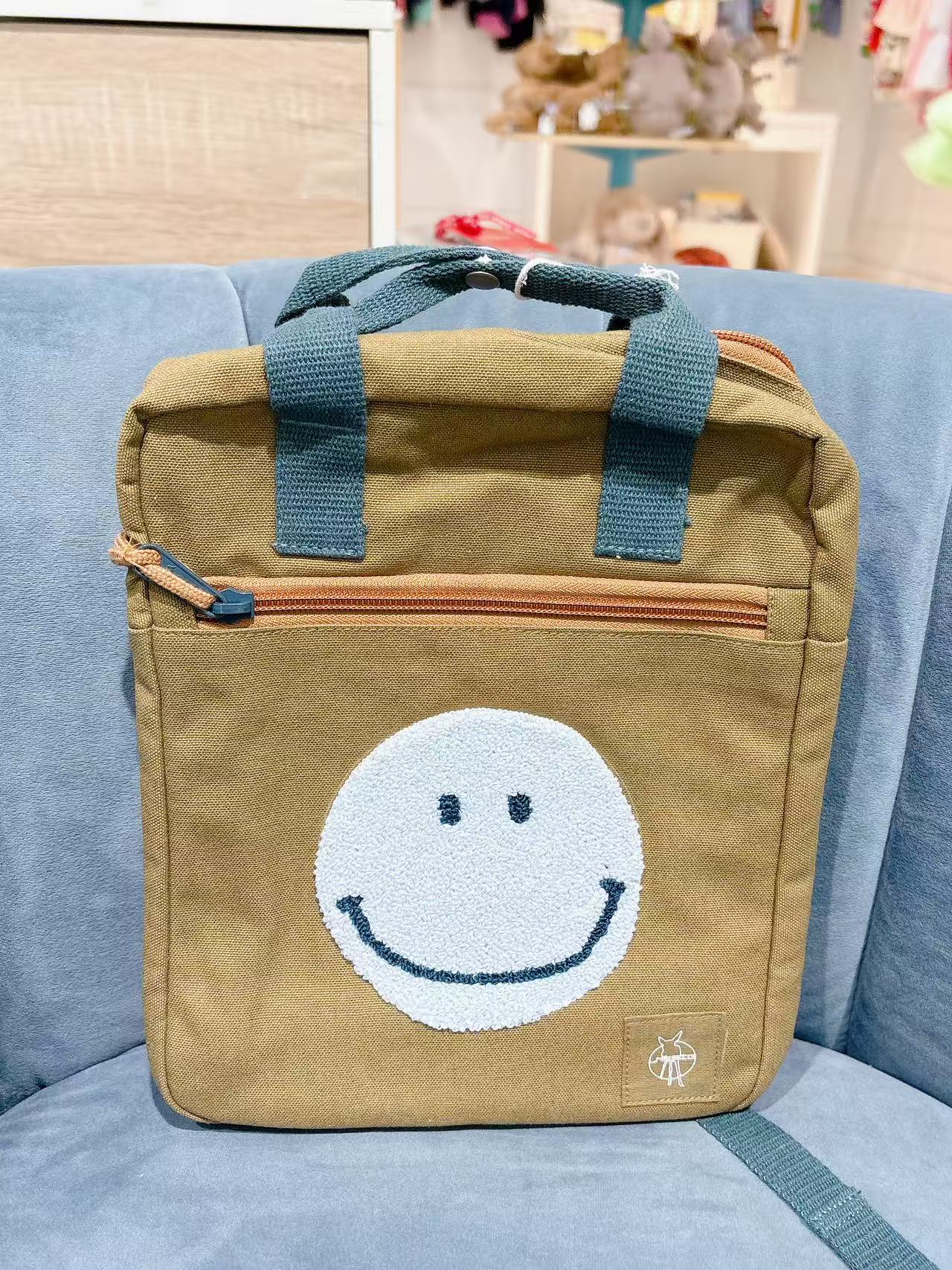 Lassig - Little Gang - Square Backpack Small GOTS - Little One & Me Carame / Olivel