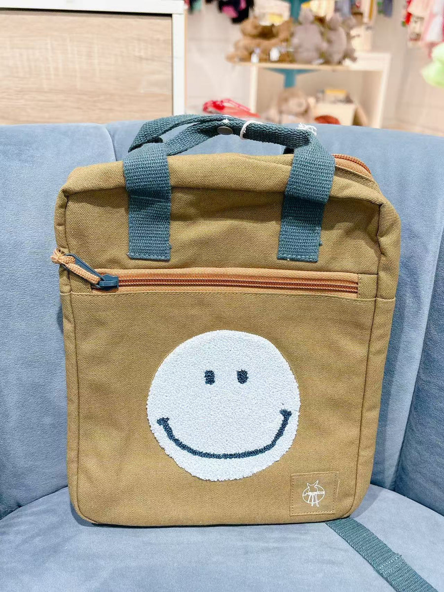 Lassig - Little Gang - Square Backpack Small GOTS - Little One & Me Carame / Olivel