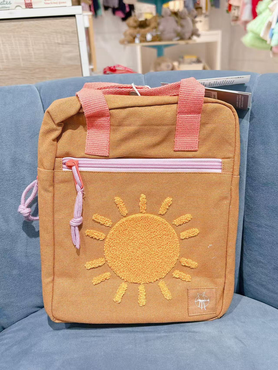 Lassig - Little Gang - Square Backpack Small GOTS - Little One & Me Carame / Olivel
