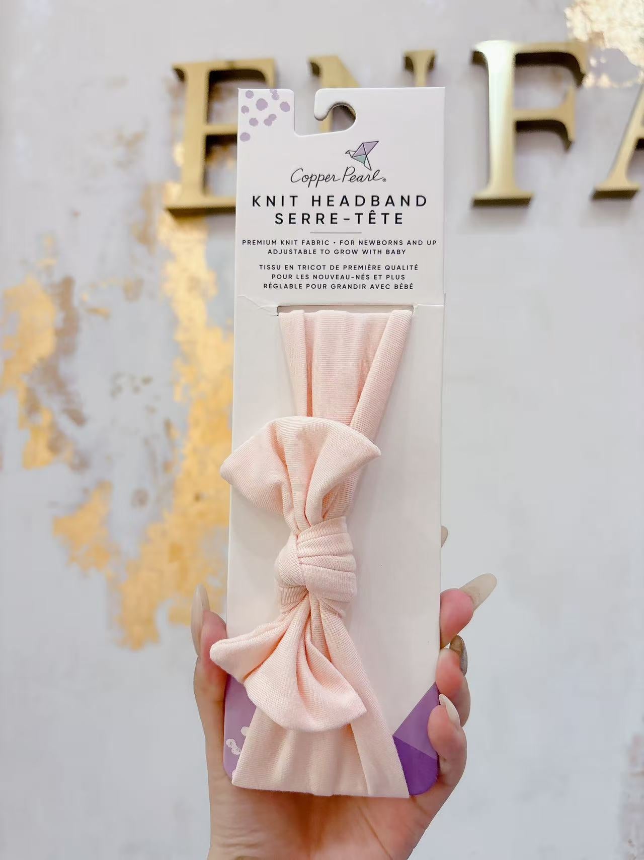 Copper Pearl - Blush Knit Headband