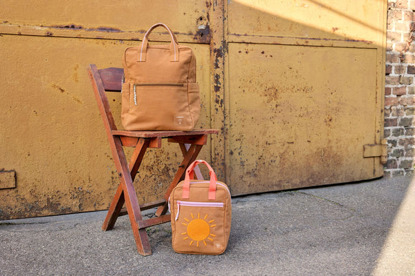 Lassig - Little Gang - Square Backpack Small GOTS - Little One & Me Carame / Olivel