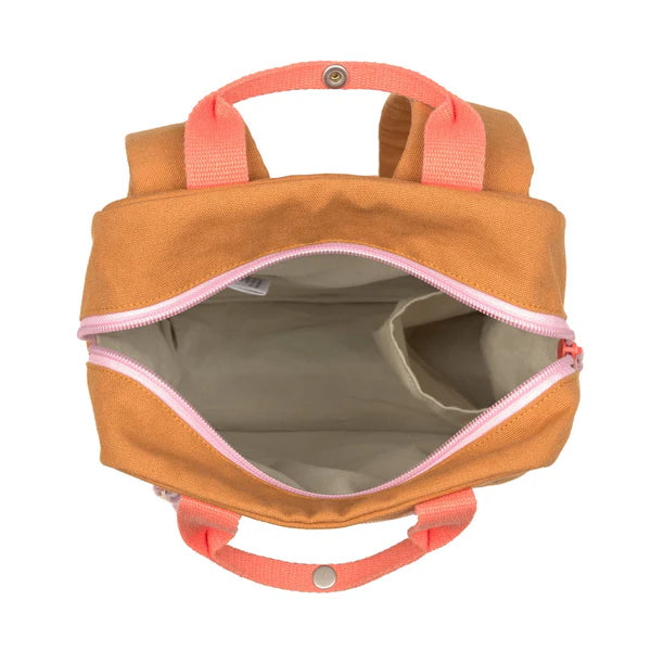 Lassig - Little Gang - Square Backpack Small GOTS - Little One & Me Carame / Olivel