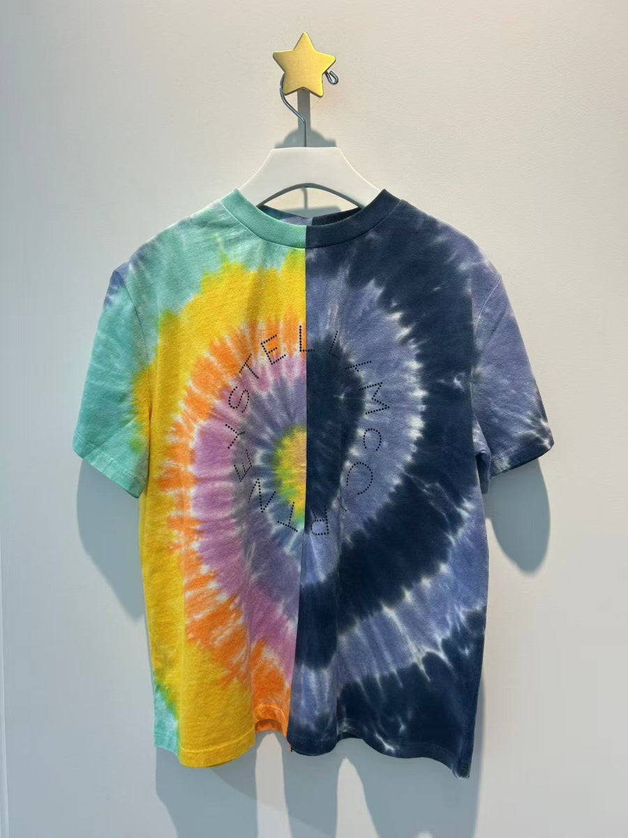 Stella McCartney Kids Tie Dye T-Shirt with Logo Disk Print - Multi