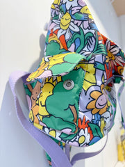 Stella McCartney Kids Girls Colourful Earth & Smiling Flowers Backpack (27cm)