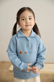 Norsu Organic Toddler Organic Fleece Zip-up Sweatshirt-Symbols