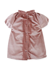 Gingersnaps Baby Velvet Dress with Floral Appliqués