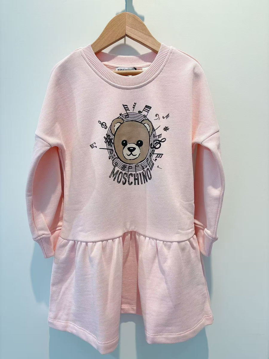 Moschino Girls Bear Head Sweat Dress