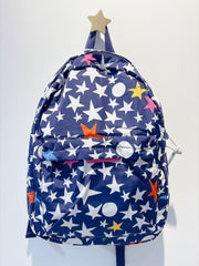 Stella McCartney Kids Navy Blue & White Star Backpack (42cm)