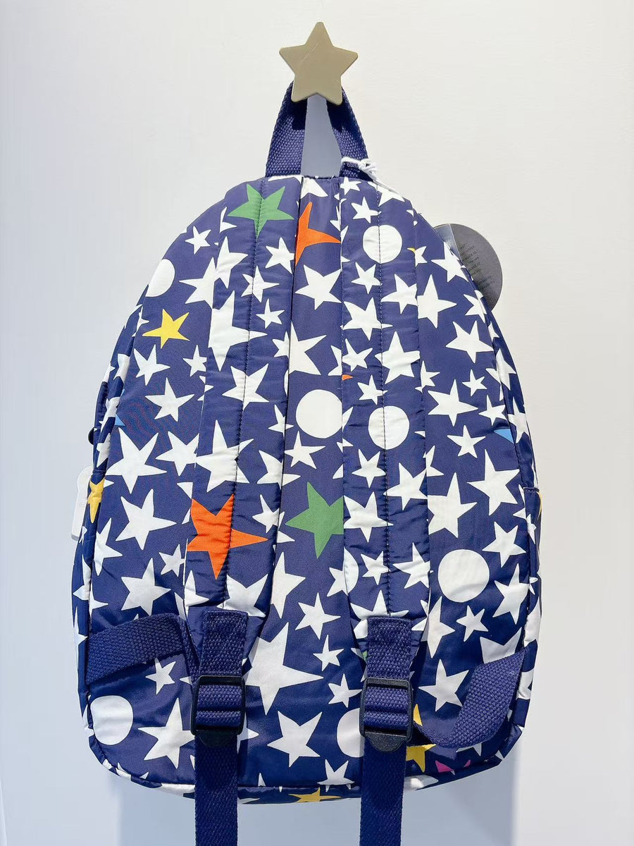 Stella McCartney Kids Navy Blue White Star Backpack (42cm