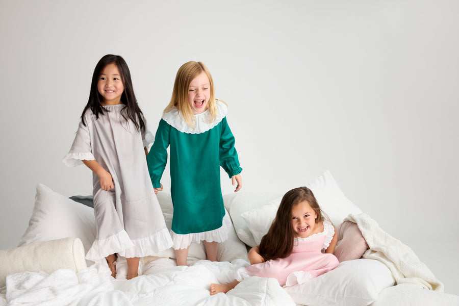 La Mimi Land Mi Ruffle Lounge Dress Emerald Green