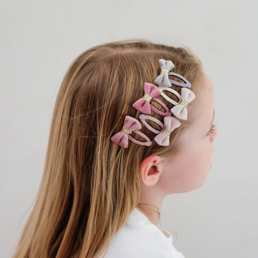 Mimi & Lula - Tinkerbell velvet bow mini clips