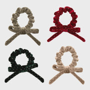 Mimi & Lula - Christmas velvet bow scrunchies