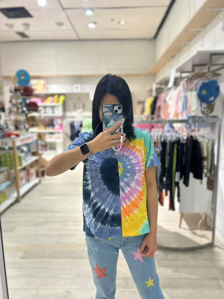 Stella McCartney Kids Tie Dye T-Shirt with Logo Disk Print - Multi