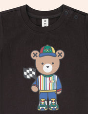 Huxbaby Boy Motosport Hux Black Tee