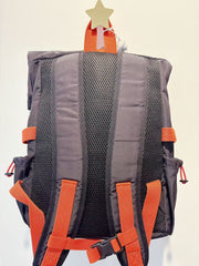 Stella McCartney Kids Boys Black Backpack With Green & Orange Detailing (38cm)