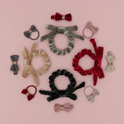 Mimi & Lula - Christmas velvet bow scrunchies