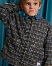 Gingersnaps Anthony Reversible Jacket in Plaid and Sherpa