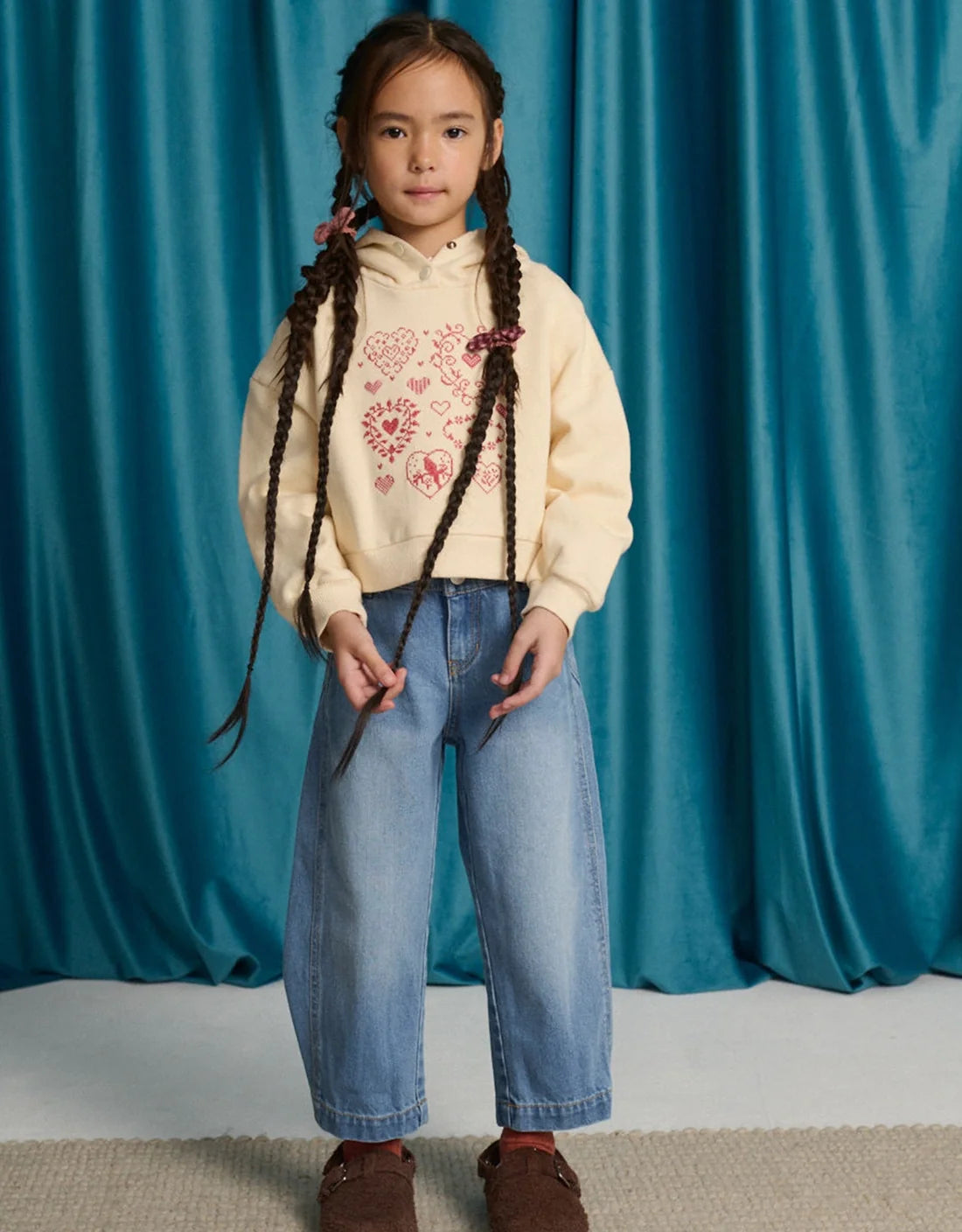 Gingersnaps Girls Blue Constance Barrel Denim Pant
