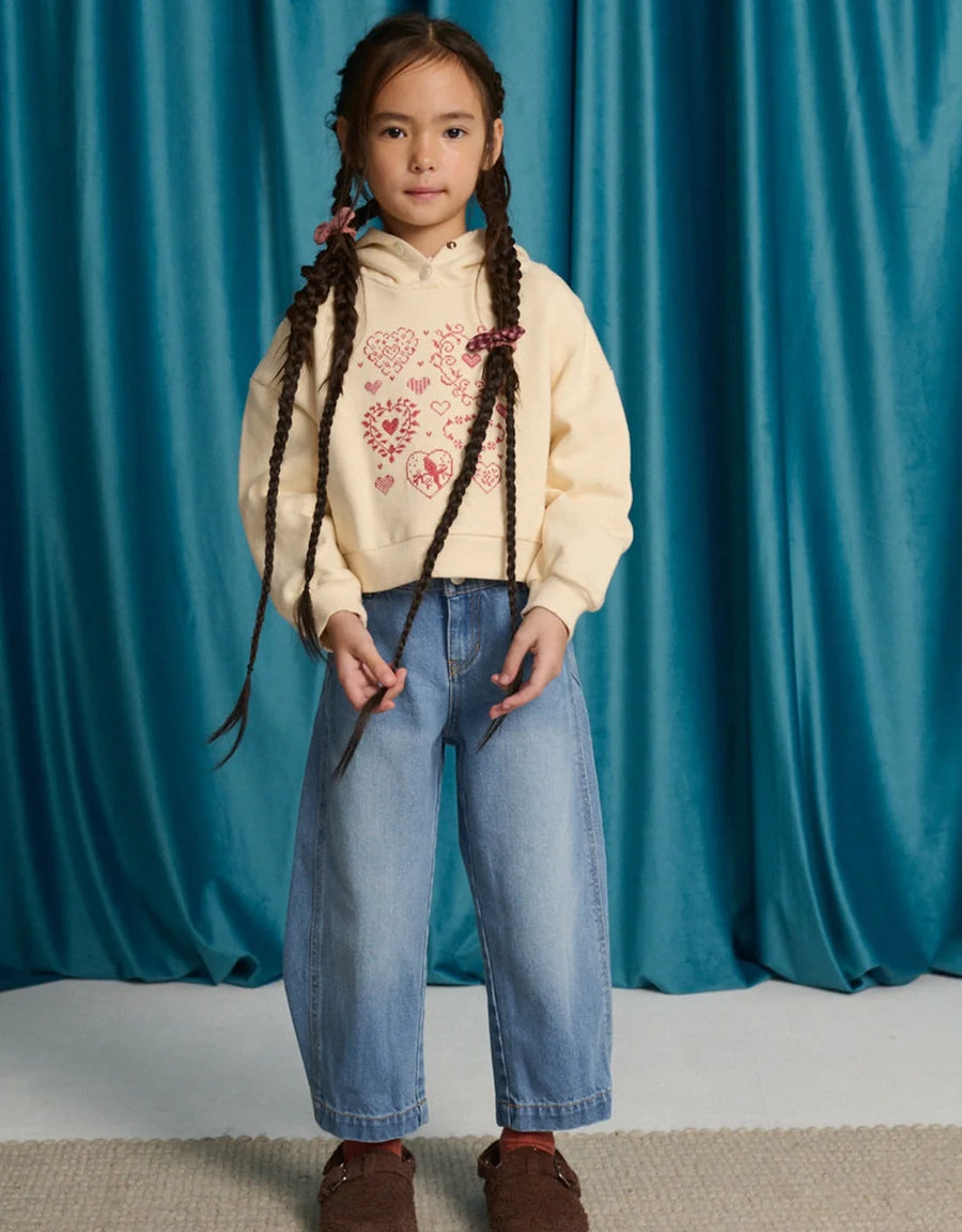 Gingersnaps Girls Blue Constance Barrel Denim Pant